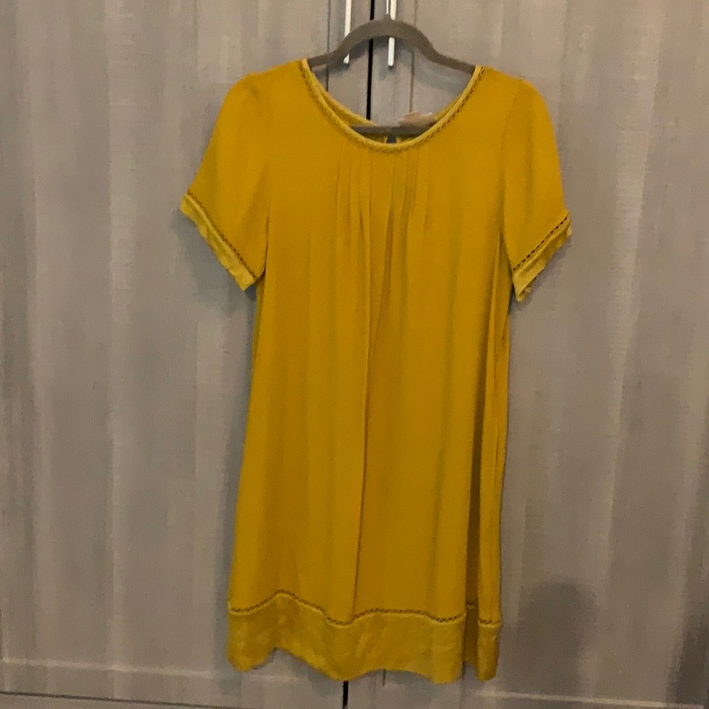 Anthropologie Gold Maeve dress